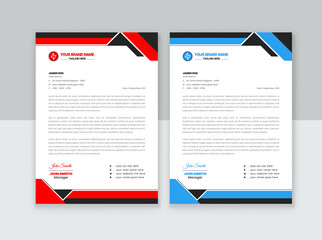 Modern Creative & Clean business style letterhead print with vector & illustration. corporate letterhead Design