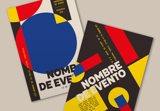 Conjunto de folletos de eventos de estilo moderno