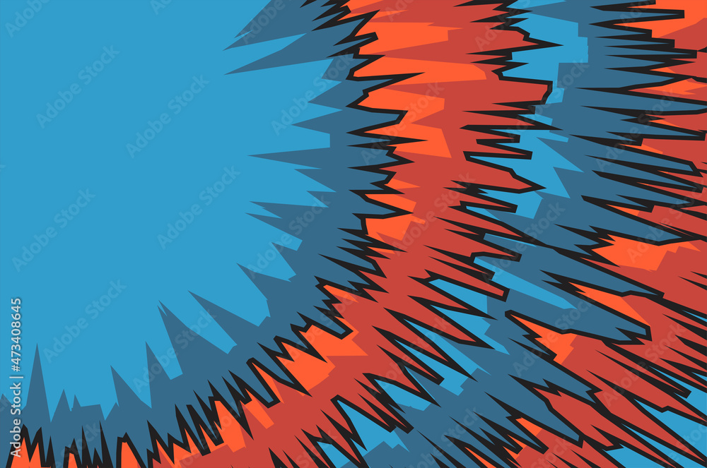 Poster abstract background with gradient jagged pattern