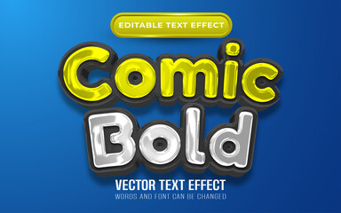 Comic bold text effect cartoon style