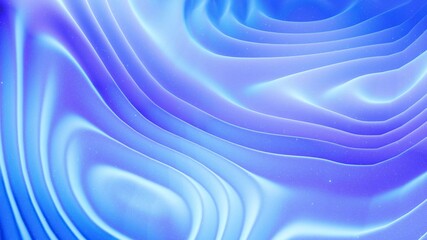 Beautiful abstract 3D surface with glitter sparkles, abstract 3d waves on surface. Blue gradient, soft matte material with light inner glow. 3d render