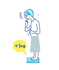 体重増加を気にする女性