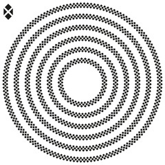Round circular border frame in a range of sizes.