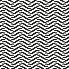 Seamless wavy line pattern background - 473410873