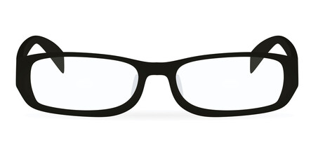 Black nerd glasses. vector illustration