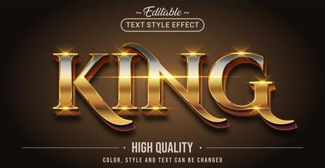 Editable text style effect - King text style theme.