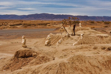 Historic qanat water supply in Foggaras, Morroco