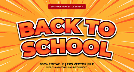Back to school editable text effect