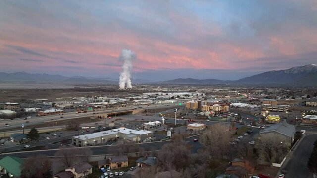 Morning sunrise over Utah Valley