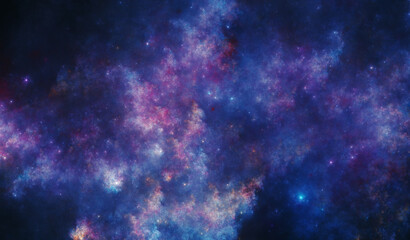 Fototapeta na wymiar Purple Emission Nebula Fictional