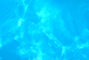 Fototapeta na wymiar Blue ripped water in swimming pool . texture pool Shining blue water ripple background
