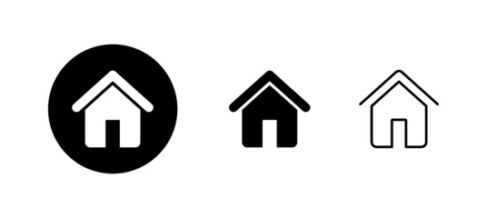 House icons set. Home sign and symbol