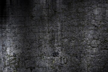 Abstract grunge dark Background, Texture. Gloomy dirty old empty concrete wall.