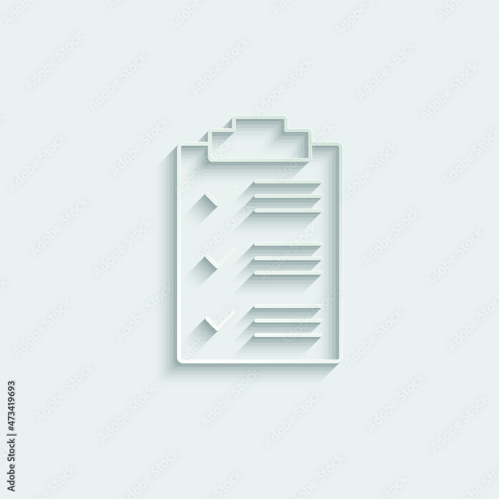 Poster clipboard with checklist icon vector check mark sign