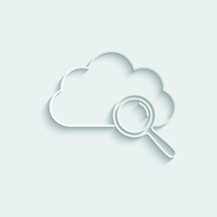 Cloud search icon on mobile phone Smart Devices icon.