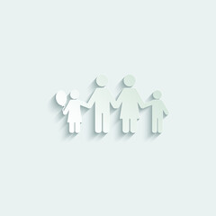 Family Icon vector. Parents and children 