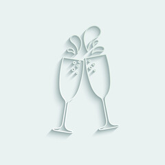 champagne icon. wine glass icon  celebration sign wedding day symbol