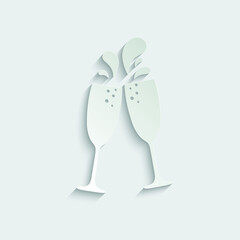 champagne icon. wine glass icon  celebration sign wedding day symbol