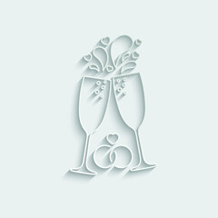 champagne icon. wine glass icon  celebration sign wedding day symbol