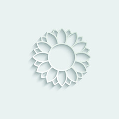 sunflower icon vector flower sign