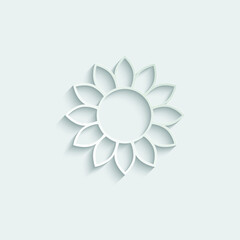 sunflower icon vector flower sign