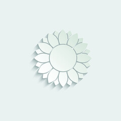sunflower icon vector flower sign