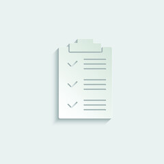 clipboard with checklist icon vector check mark sign