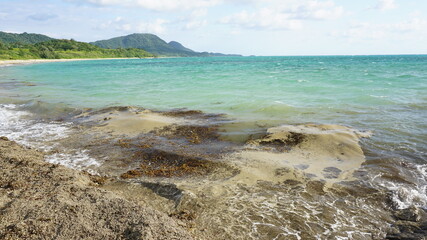 茶色の帯、軽石