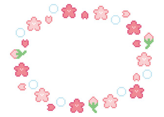 桜のドット絵フレーム