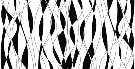 Hand drawn lines. Abstract pattern wave simple seamless, smooth pattern, web design, greeting card, textile, Technology background, Eps 10 vector illustration