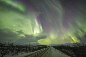aurora borealis corona covering the entire night sky
