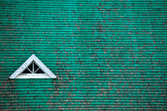 detail of a roof on a house in South Greenland