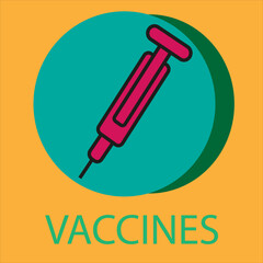 Logo for vaccination, vector icon eps 10