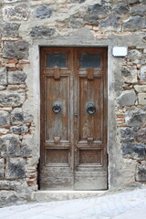 Wooden squared style front door