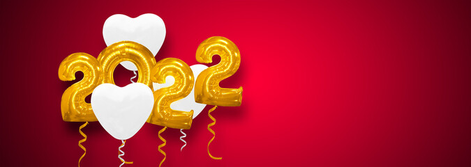 Happy New Year Background. Start to 2022. 3D illustration