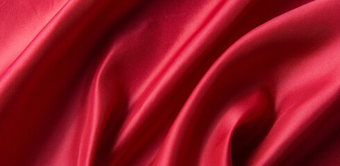 Fototapeta na wymiar red silk texture background