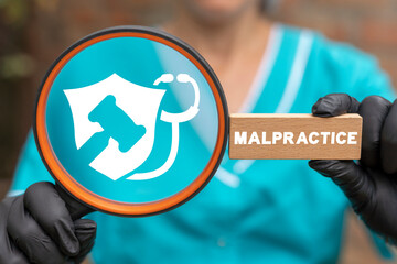 Malpractice medical concept. Law and Liability in Medicine and Pharmacy.