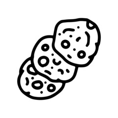 arepa line vector doodle simple icon design