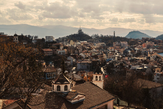 Overlook Of Old Eastern European Town