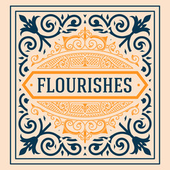 Western card with vintage style