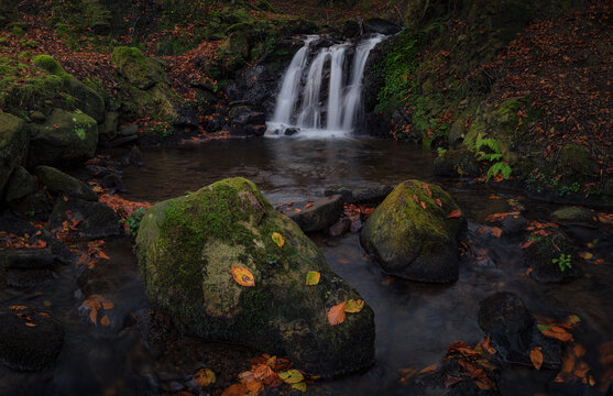 Waterfall in deep Gorbeia National Park