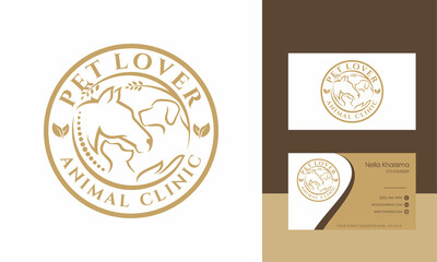 Horse, Dog, Cat Animal Logo Design Vector Template
