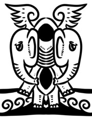 black and white of abstract background