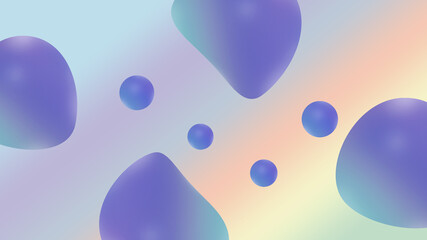 pastel 3d blue and yellow background wallpaper