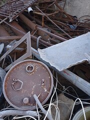 metal covered with frost, secondary raw materials