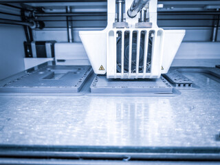 3D printer, printing with plastic wire filament in additive manufactur