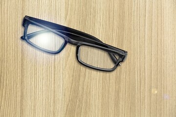 black frame blue light blocking technologies spectacles glasses on background