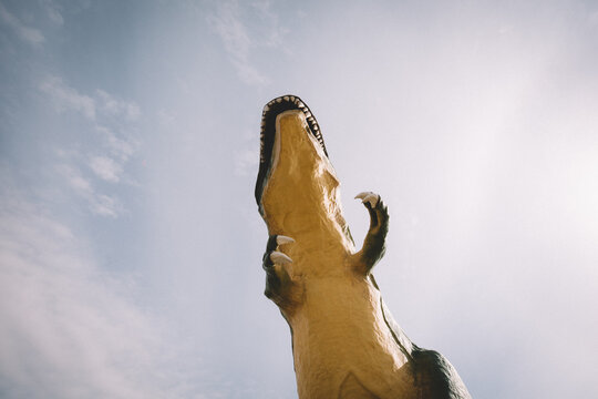 T-Rex Looms overhead with teeth and claws