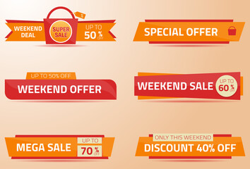 set of super sale banner collection. vector illustration.