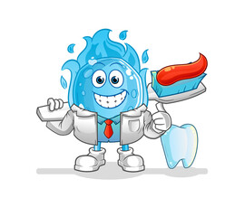 Obraz premium blue comet dentist illustration. character vector